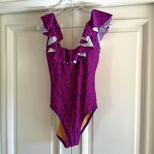 Jcrew women’s bathing suit, liberty fabric, one piece size 6